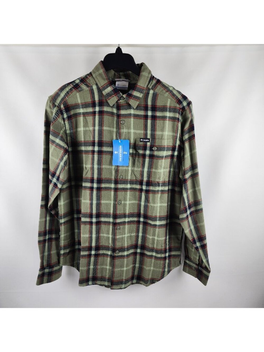 Columbia Shirt Mens Medium Multi Red Rapids Plaid L/S Button Up NWT